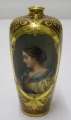 Foto 1: Kleine Biedermeier Porzellan Vase, um 1820, Dresden, Lupenmalerei