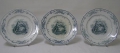 3 x seltene Teller, Villeroy & Boch, Ende 19. Jahrhundert, Watteau-Malerei