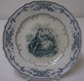 Foto 2: 3 x seltene Teller, Villeroy & Boch, Ende 19. Jahrhundert, Watteau-Malerei