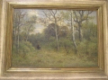 Karl Buchholz (1849-1889): Wald-Landschaft, Öl Gemälde, Weimarer Malerschule