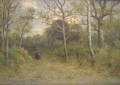 Foto 2: Karl Buchholz (1849-1889): Wald-Landschaft, Öl Gemälde, Weimarer Malerschule