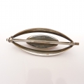 Foto 2: Art Deco Brosche, 835er Silber, mit Bernstein