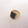 Herren-Ring, mit Blutstein, 333er Gold