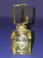 Foto 1: Art Deco Glas Flakon, gelb gebeizt