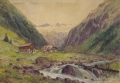 Paul Günther (1875-1943): Landschafts-Aquarell, datiert 1930