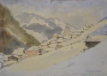 Foto 1: Julius von Kaan-Albest (1874-1942): Südtirol Berglandschaft - Aquarell, datiert 1928