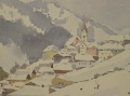 Foto 2: Julius von Kaan-Albest (1874-1942): Südtirol Berglandschaft - Aquarell, datiert 1928