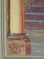 Foto 5: Karl Fischer: Bühnenbild-Entwurf, signiertes Aquarell, Weimarer Hoftheater-Maler, um 1900