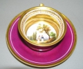 Foto 1: Biedermeier Porzellan Bilder-Tasse