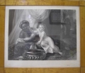 Gustav Luederitz (1803-1884): Graphik - Druck, nach Gemälde "Die Mohrenwäsche" von Carl Begas aus Jahr 1841