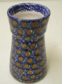 Große zylindrische Bunzlauer Keramik Vase, um 1900