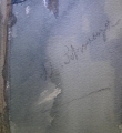 Foto 3: Signiertes Aquarell: Kaffeehaus-Mädchen, 19. Jahrhundert