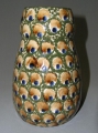 Foto 1: Große Bunzlauer Keramik Vase, um 1900, hand-abgedreht, mit Schwämmerl-Dekor