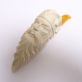 Meerschaum-Pfeife, 2. Hälfte 19. Jahrhundert, mit Männer-Porträt