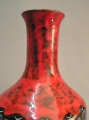 Foto 4: Große Keramik Design Vase, um 1950, rot-blaue Glasur