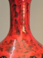 Foto 5: Große Keramik Design Vase, um 1950, rot-blaue Glasur