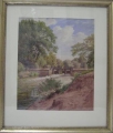 Foto 1: Wilhelm Streckfuß (1817-1896): Landschaftsbild - Wehr, Aquarell
