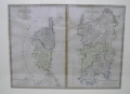 F. Götze: 2 Landkarten - Insel Korsika und Sardinien, Weimar 1804