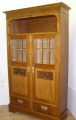 Foto 1: Zweitüriger Jugendstil Bücherschrank, helle Eiche