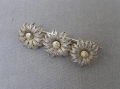 Florale Jugendstil Brosche, 800er Silber