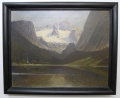 Rudolf Vent (1880-1948): Gosausee in Österreich mit Dachsteingebirge, signiertes Öl Gemälde, Weimarer Malerschule