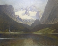 Foto 2: Rudolf Vent (1880-1948): Gosausee in Österreich mit Dachsteingebirge, signiertes Öl Gemälde, Weimarer Malerschule