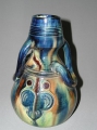 nach Clément Massier: Jugendstil Keramik Vase, mit Laufglasur