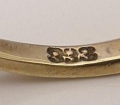 Foto 2: Ring, um 1900, 333er Gold, mit Stein