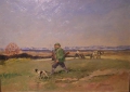 Foto 2: Karl Plückebaum (1880-1952): Förster beim Reviergang, Öl Gemälde, um 1900, Düsseldorf
