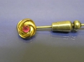 Jugendstil Revers- / Krawatten-Nadel mit Stein
