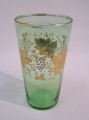 Foto 2: Becher-Glas, um 1900, mit goldenem Weinlaub-Dekor