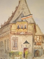 Foto 2: Aquarell: Patrizier-Haus Brusttuch in Goslar (Harz), mit Monogramm, 1917 datiert