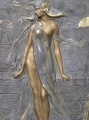 Foto 2: Jugendstil Metall Wand-Relief: Mädchen, um 1910