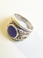 Foto 3: Ring, um 1900, 925er Sterlingsilber, mit Lapislazuli