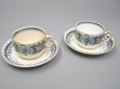 Foto 1: 2 Keramik Sammel-Tassen, gemarkt Villeroy & Boch Mettlach (Saarland), Marke ab 1874