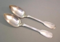 2 x Silber Biedermeier Esslöffel, "J & C 1863" gestempelt