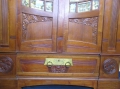 Foto 4: Bücherschrank, Jugendstil, um 1910, in Nußbaum, Fabrikanten-Möbel, museale Qualität, vergleichbarer Möbel-Entwurf von Trunck & Co. - Möbelfabrik in Berlin