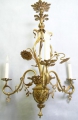 Foto 1: Louis Majorelle (1859-1926) attr.: große dreiarmige Jugendstil Decken-Lampe, um 1910