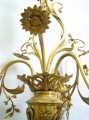 Foto 3: Louis Majorelle (1859-1926) attr.: große dreiarmige Jugendstil Decken-Lampe, um 1910