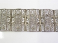 Foto 2: Breites, filigran durchbrochenes Silber Jugendstil Armband / Armreif