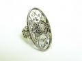 Foto 1: Filigran durchbrochener Silber Jugendstil Ring