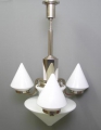 Art Deco Deckenlampe, Bauhaus-Stil, "Opalex"