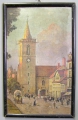 Walter Corsep (1862-1944): Stadtvedute Erfurt, Andreaskirche, Öl Gemälde, um 1900