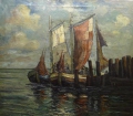 Foto 2: Rudolf Priebe (1889-1964) attr.: Schiffs- und Seebild, maritimes Öl Gemälde, um 1920