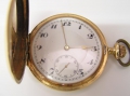 Foto 1: Art Deco Herren-Taschenuhr / Savonette, 585er Gold