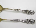 Foto 2: Ein Paar Jugendstil Vorlegelöffel, 800er Silber