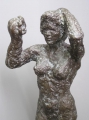 Foto 2: Hans Gerdes (1906-1979): Frauenakt, große Bronze Plastik, 1979, Guss Friedrich Haufe