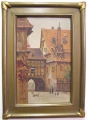 Foto 1: Walter Corsep (1862-1944): Stadtvedute Erfurt, Michaelisstraße - Gasthaus Zum Goldenen Schwan, Öl Gemälde