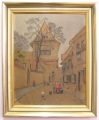 Walter Corsep (1862-1944): Altstadt - Haus "Zur grossen Engelsburg", Öl Gemälde - Stadtvedute Erfurt, von 1940