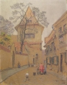 Foto 2: Walter Corsep (1862-1944): Altstadt - Haus Zur grossen Engelsburg, Öl Gemälde - Stadtvedute Erfurt, von 1940